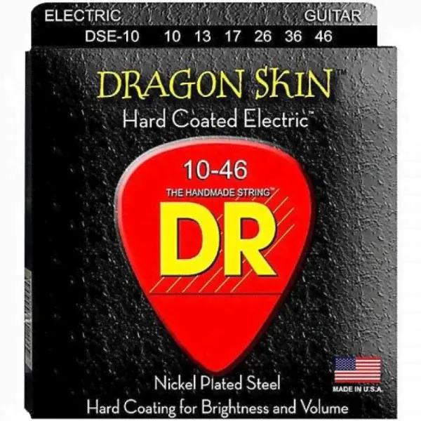 DR DSE-10 Dragon Skin струны для электрогитары среднего натяжения (10-46)-0