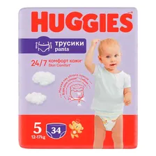 Подгузники-трусики Huggies Skin Comfort 5 (12-17 кг) 34 шт