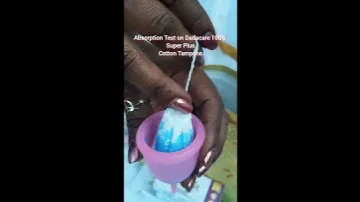 The Dadacare 100% Cotton Tampons Absorption Test